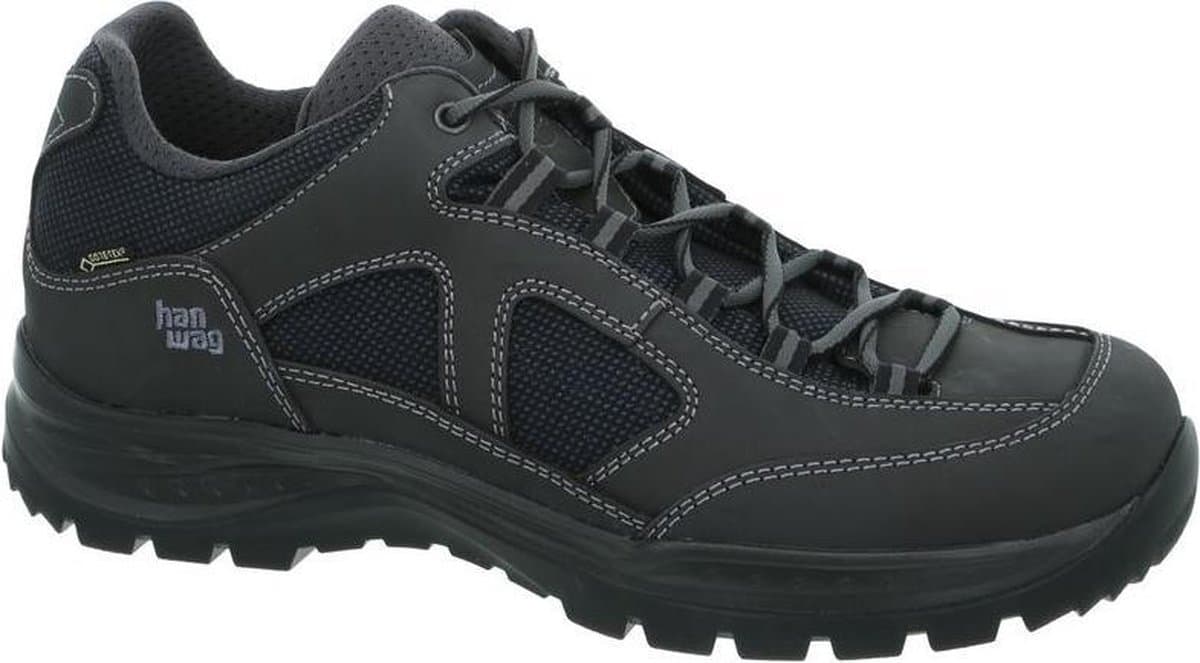 Hanwag Gritstone II GTX - Heren waterdichte lage wandelschoenen - Asphalt/Black