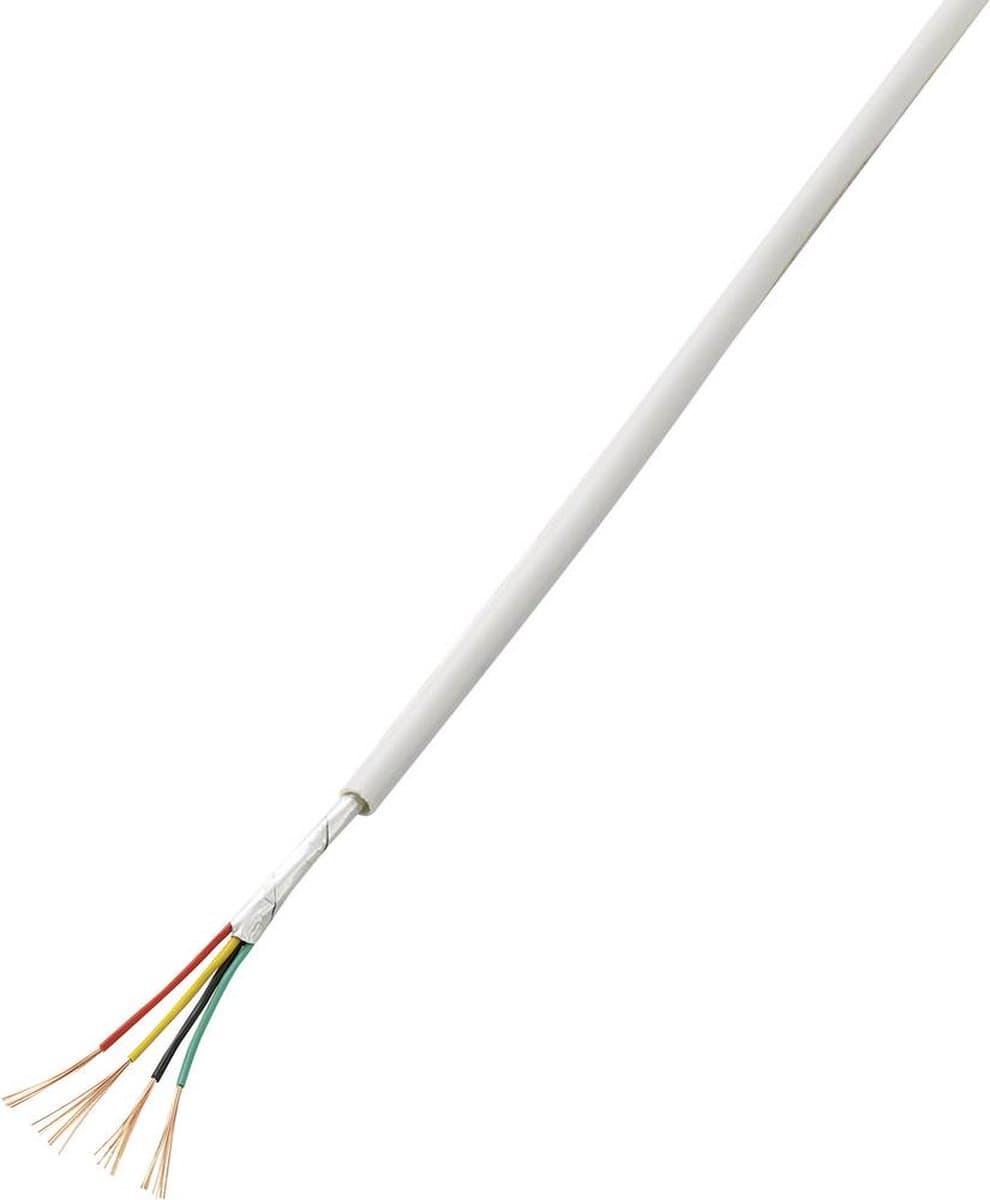 TRU COMPONENTS 1571729 Alarmkabel LiYY 6 x 0.22 mm² Wit 50 m