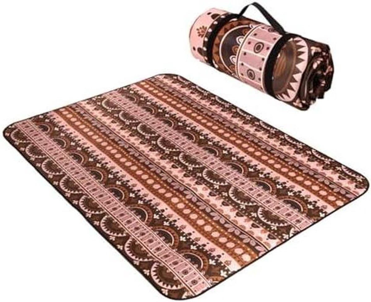 Waterdichte Picknickdeken - Strandmat Campingkleed - Buiten Ontspannen - 3-Laags Ontwerp - 200 x 150 cm - Zwart