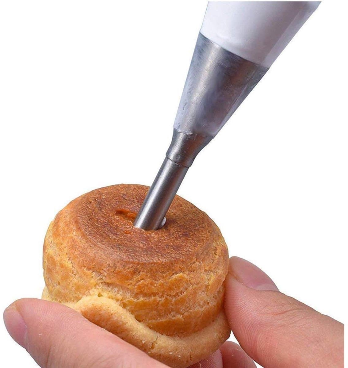 SPHProducts - Cream Puff Nozzles - Herbruikbare Roestvrijstalen Spuitmondjes - Lichtgewicht en Vaatwasmachinebestendig - Geassorteerde kleur - Perfect