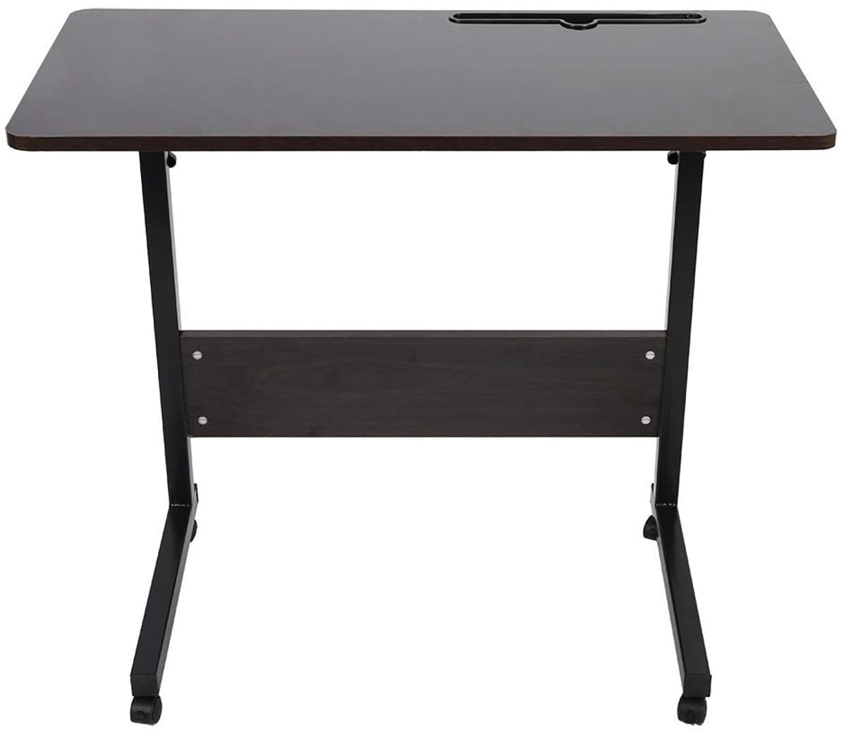 JHUBERS- Laptoptafel Hoogte Verstelbaar - Laptopbureau met Wielen - Afneembare Computertafel - Multifunctioneel Mobiel Podium - Dubbel Bureaublad - Stevig en Flexibel - Computerbureau
