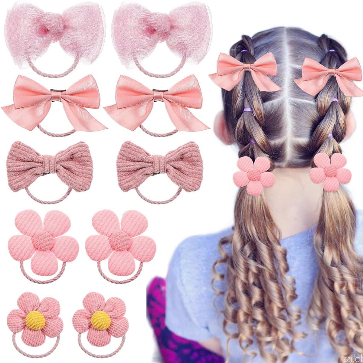 Haarelastiekjes Meisjes - Haaraccessoires Meisjes - Kinder Haarelastiekjes -Roze