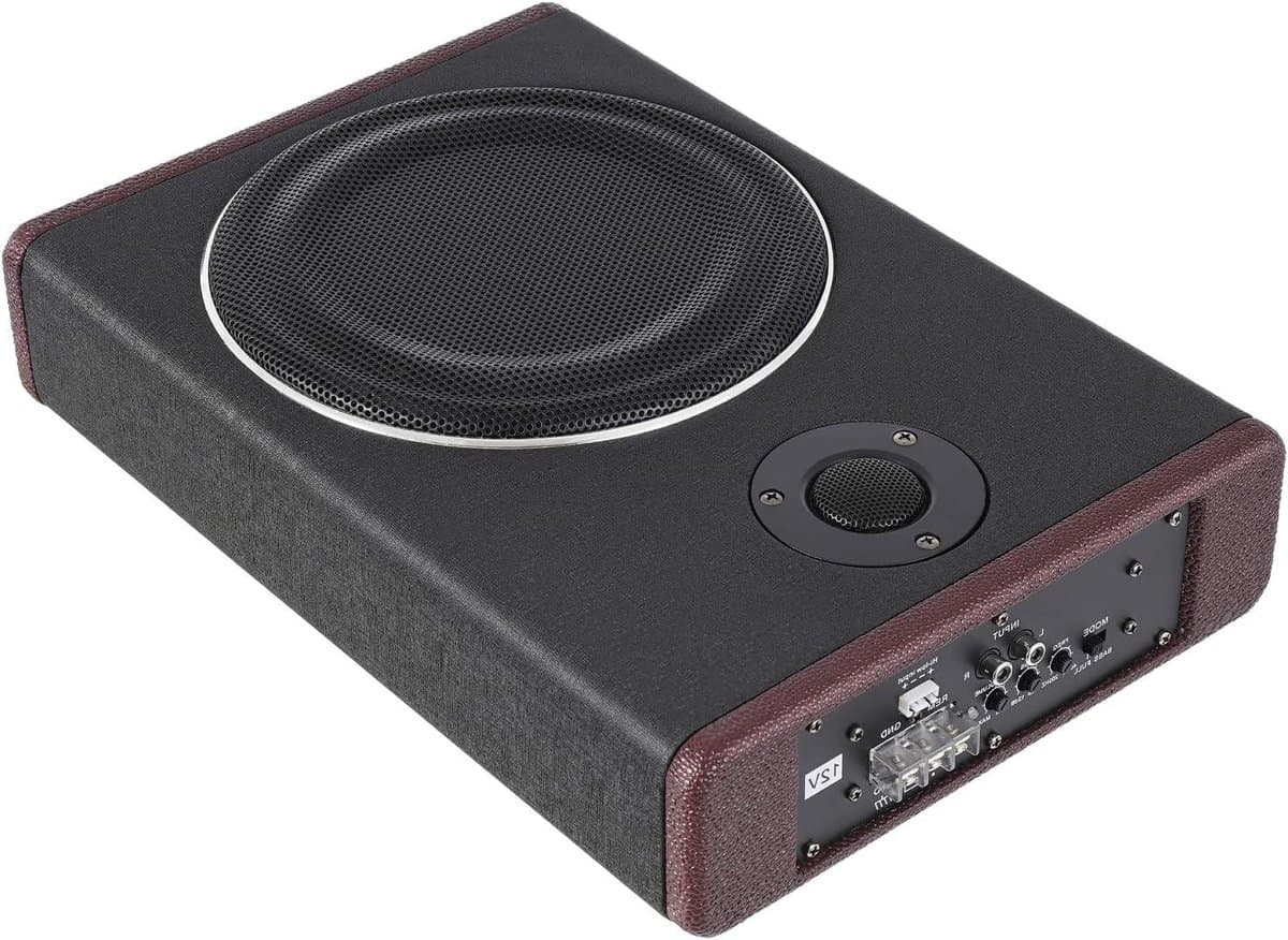 Auto subwoofer - Basluidspreker - Verbeter Auto Geluid - Krachtige 200W RMS - 36.5 x 26 cm - Zwart