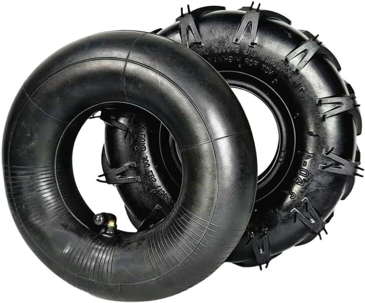 Banden en Binnenband - Reservewiel Set - Terrein Gebruik - Versterkte Rubber Constructie - 4.10/3.50-4 - Zwart