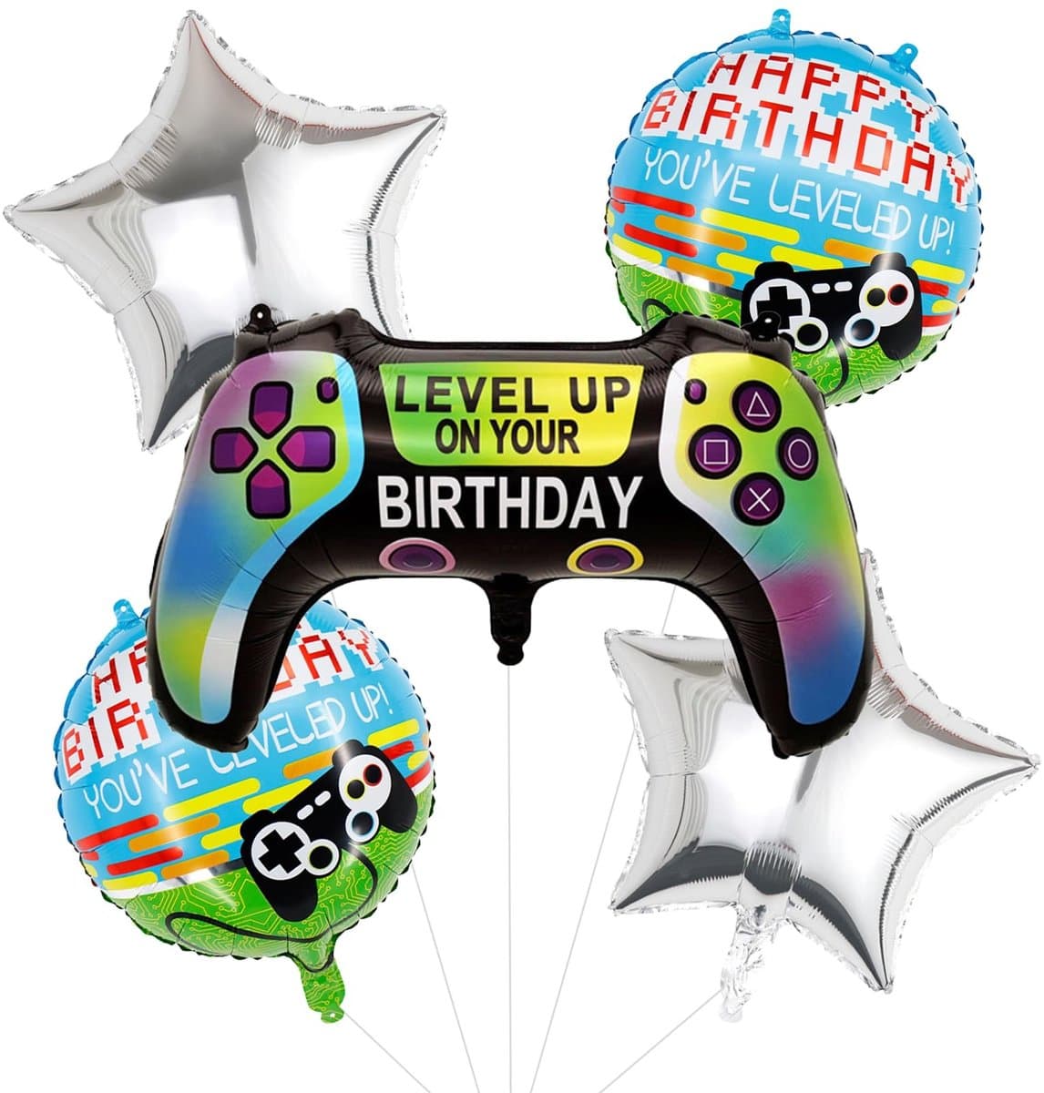 Dailygoods - Verjaardag Ballonset met Gaming Controller Thema