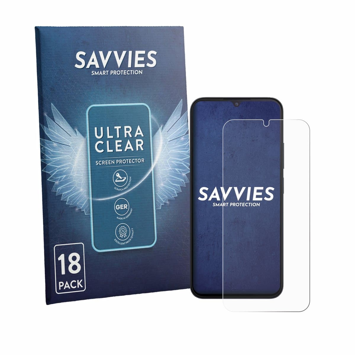 Savvies - Screenprotector voor Xiaomi Redmi A7 - Folie Beschermfolie transparant 18 Stuks