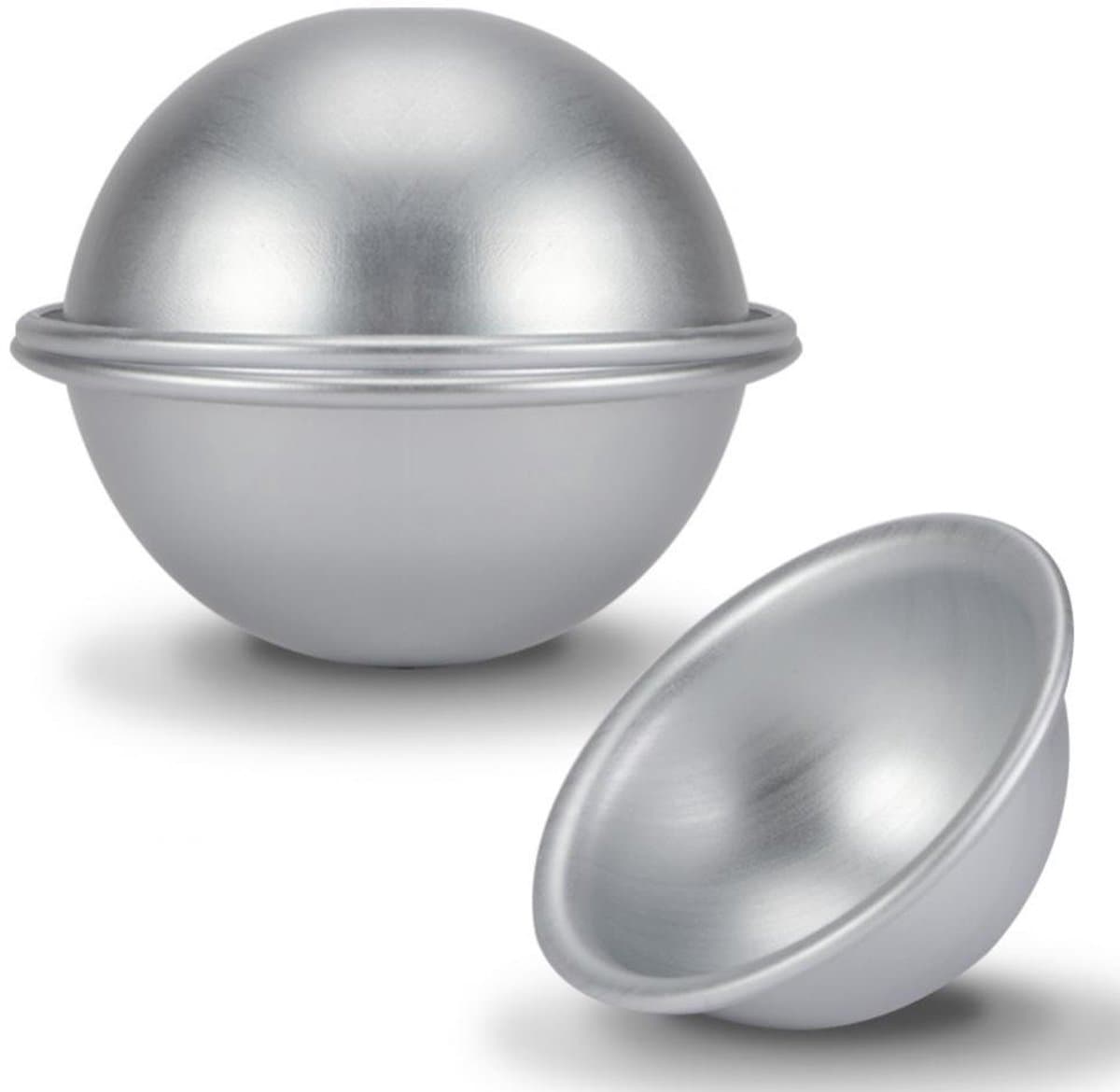 Allecto - Halve Cirkel Bakvorm - Aluminium Cake Pan - Vaatwasserbestendig 9 cm - Ideaal voor Taarten en Desserts - Perfect voor Bruiloften - Zilver
