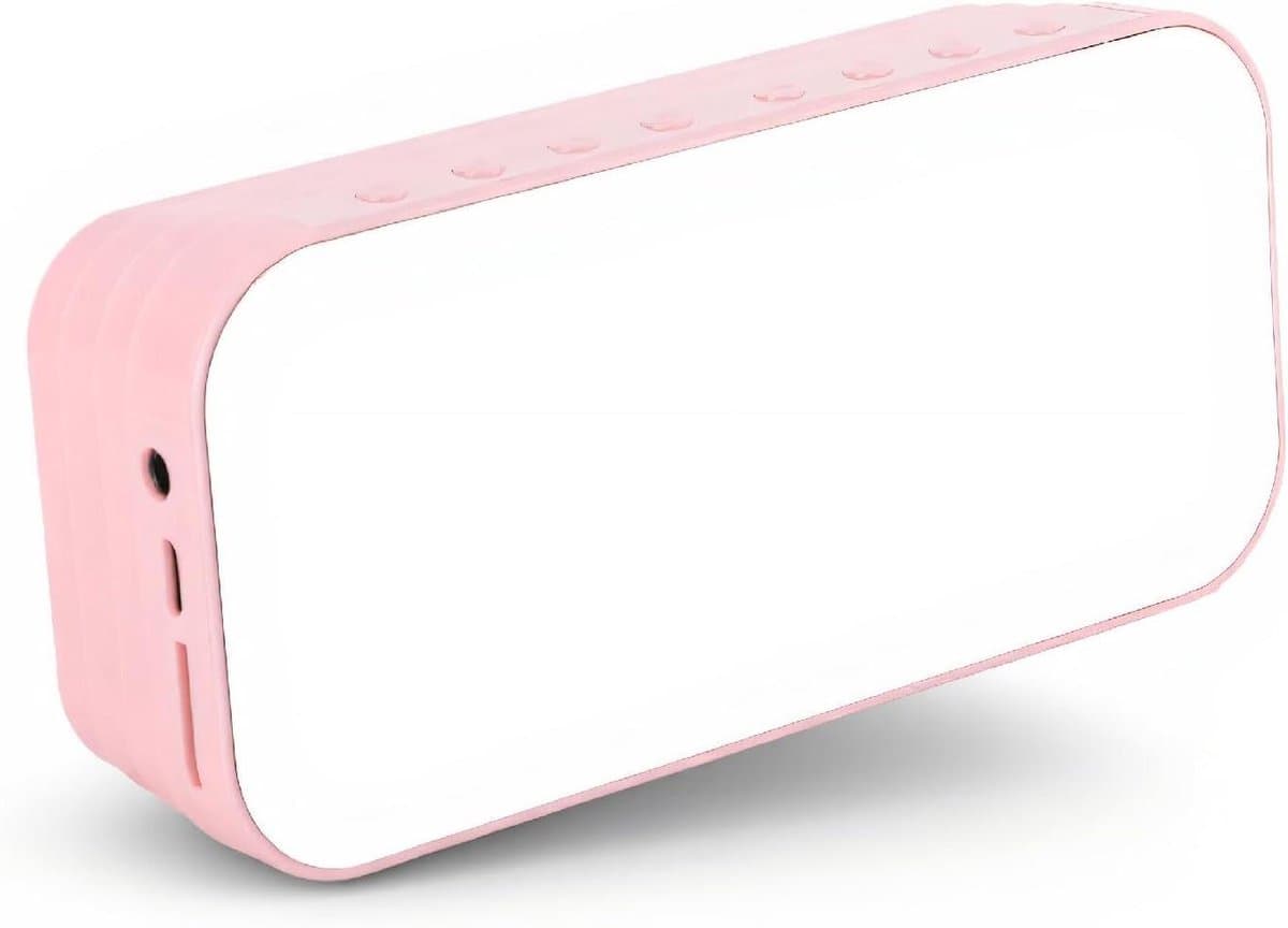 Digitale Wekker Speaker - Klok Radio - Muziek Luisteren - Multifunctioneel Ontwerp - 14.3 cm - Rosette