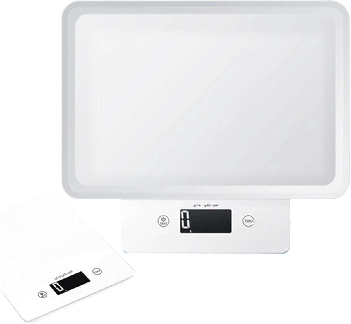 Dierenweegschaal - Kleine dieren - Gezondheid monitoren - Nauwkeurige metingen - Tot 22 kg - Wit