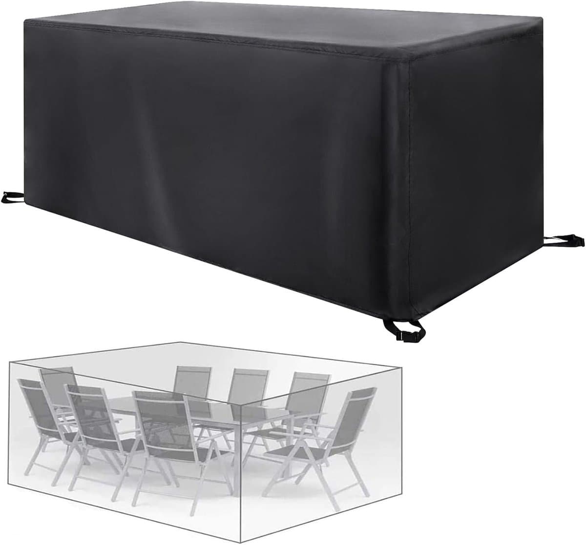 Tuinmeubelhoes - Terras Meubelhoes - Buitenmeubilair Beschermen - 420D Oxford Stof - 230 x 210 x 100 cm - Zwart