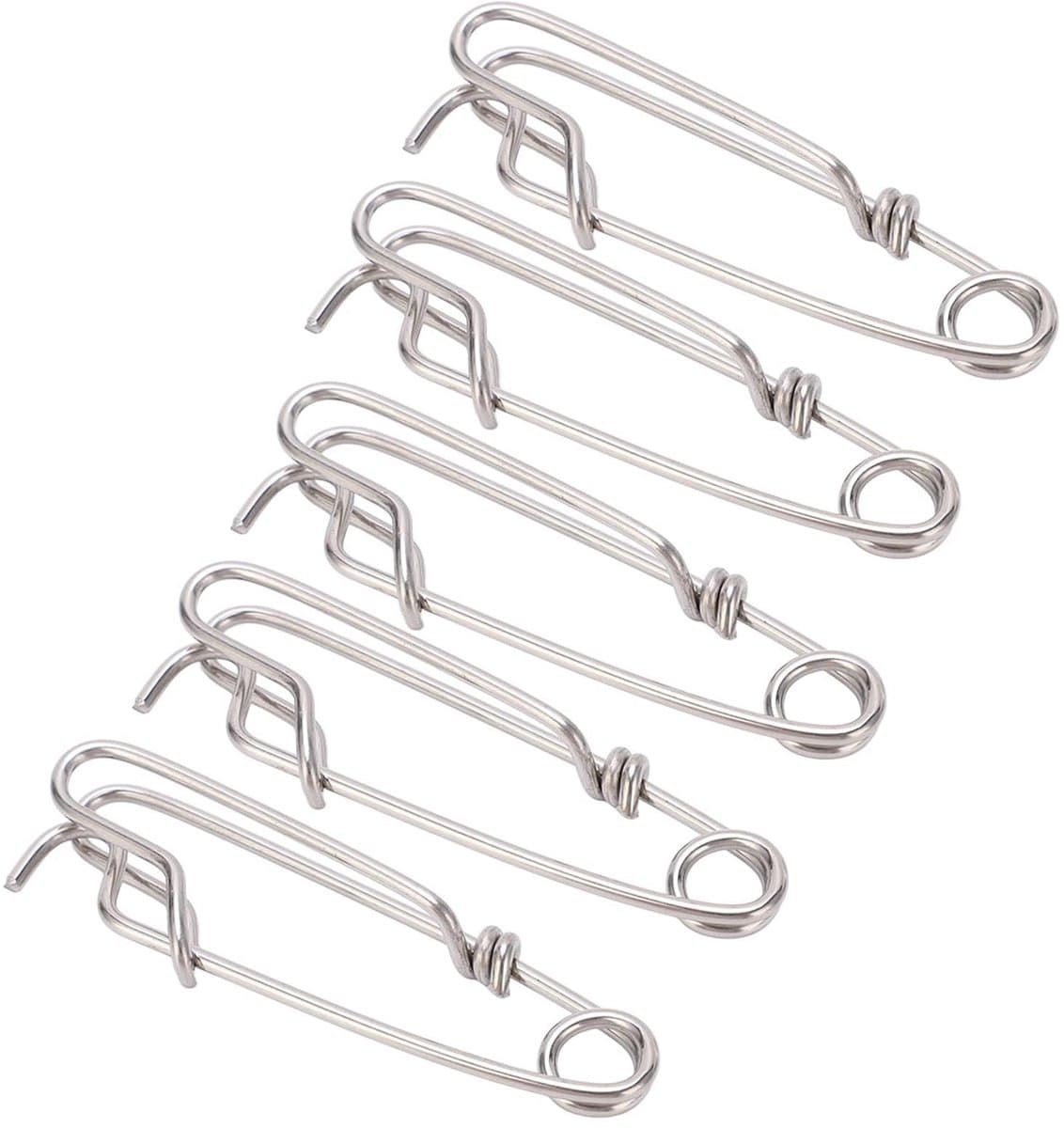 Dailygoods- Tak Hanger - Lange Lijn Clips - 5 Stuks - Roestvrij Staal - Sterke Trekkracht - Antioxidatief - Lichtgewicht en Draagbaar - Visclip