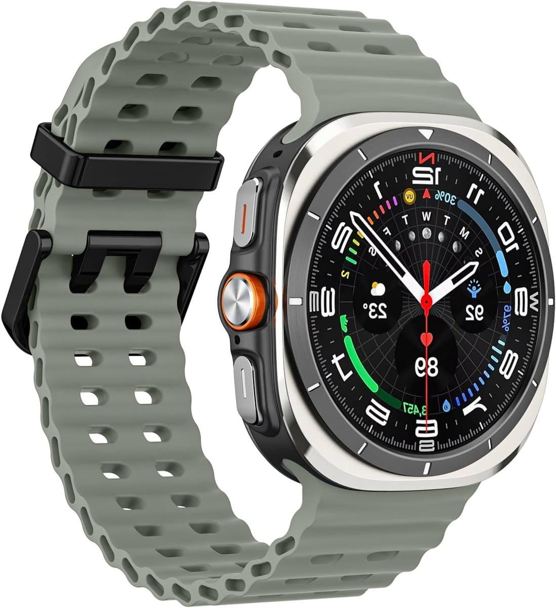 Sportieve en Ademende Silicone Horlogeband 47mm voor Samsung Galaxy Watch Ultra - Waterdicht en Comfortabel voor Mannen en Vrouwen