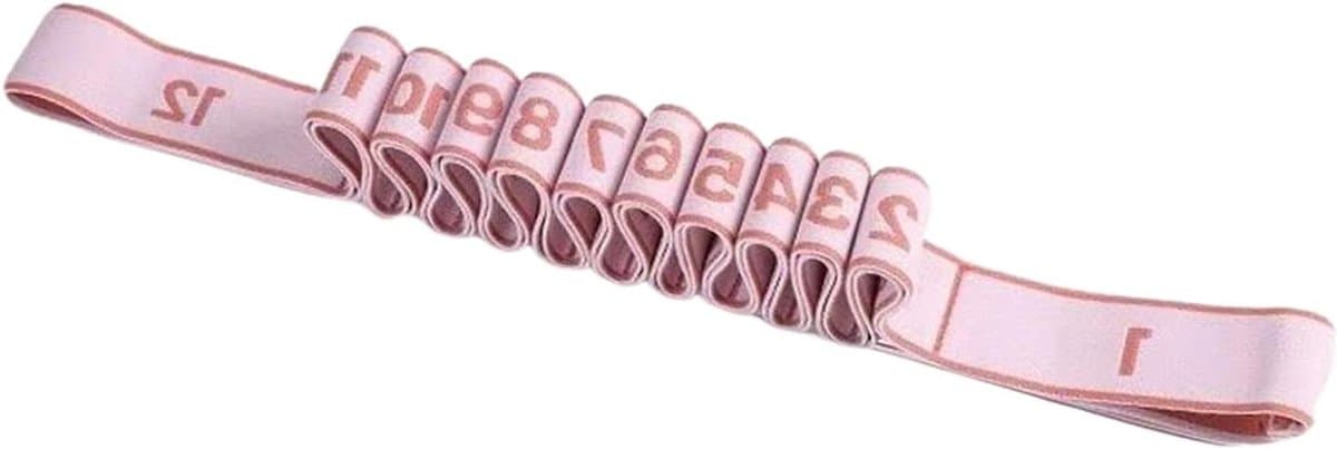 Weerstandsbanden set - Elastische banden - Spieropbouw training - Genummerde secties - 45 x 137 cm - A