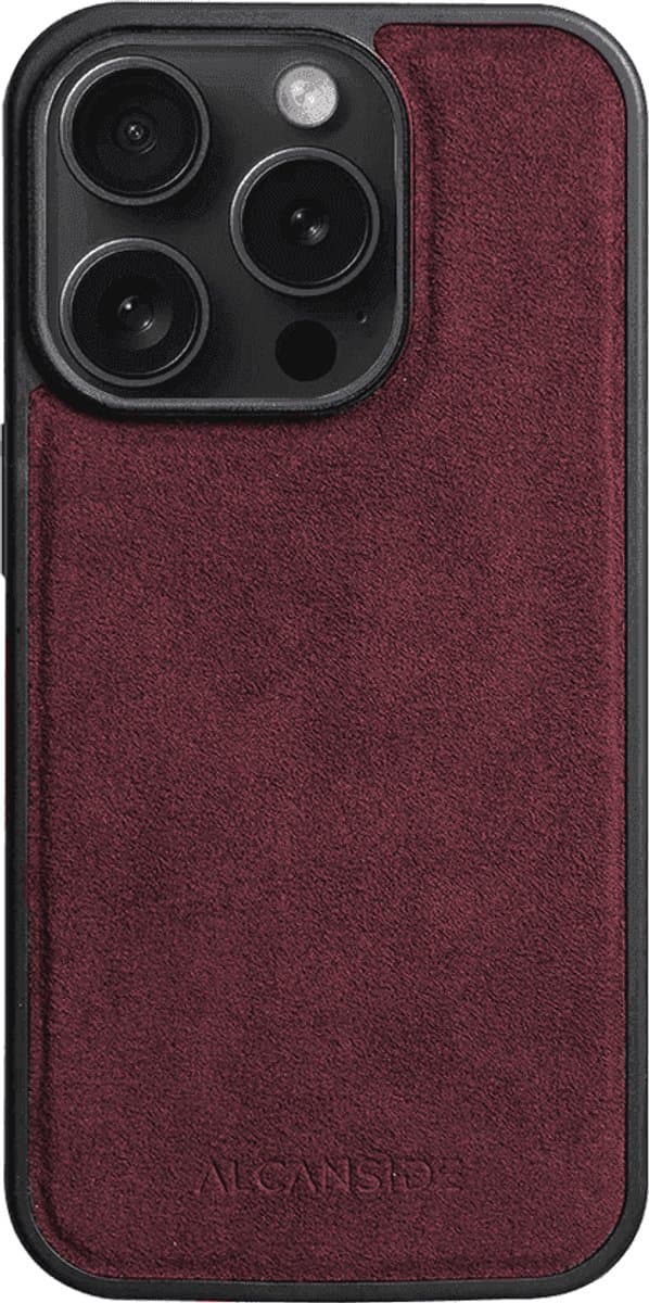 iPhone 16 Pro Max - Alcantara Back Cover - Wine Red