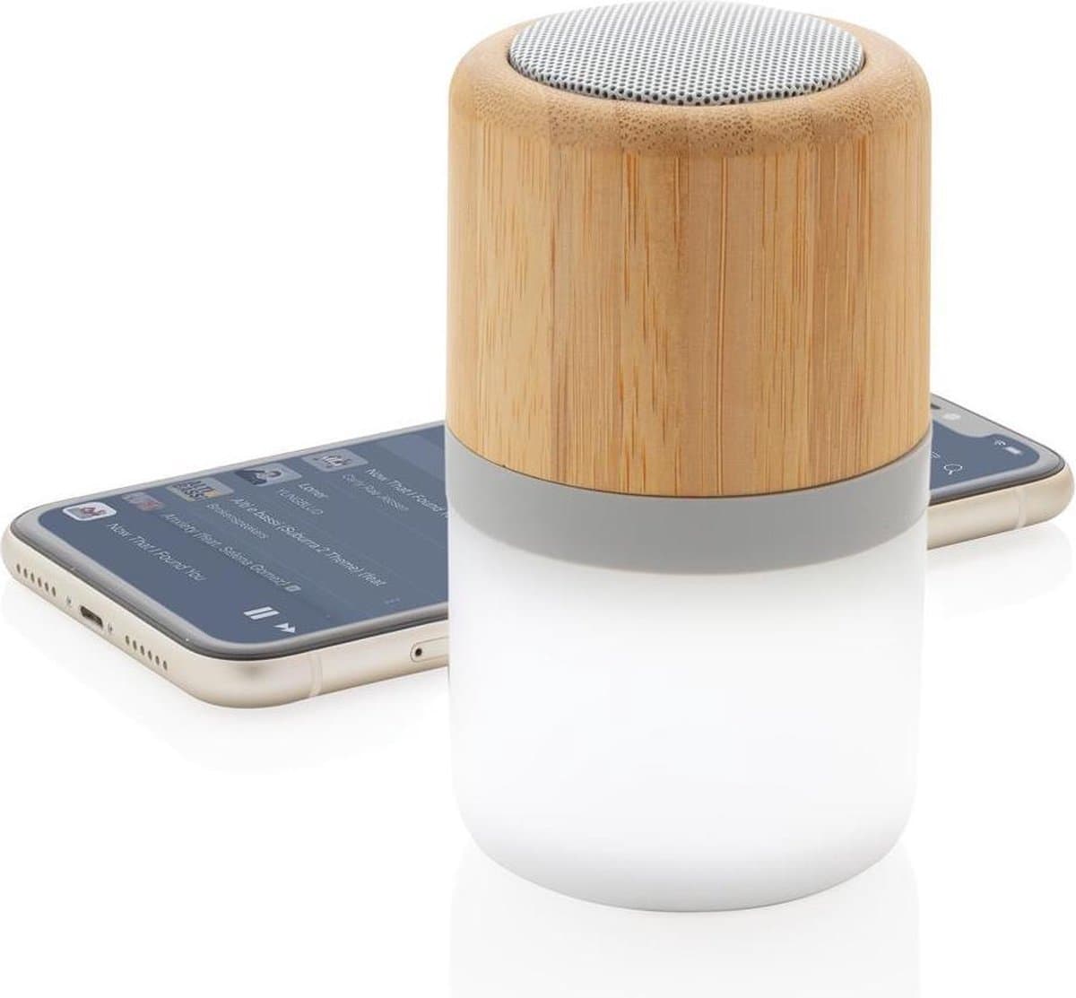 Xd Collection Speaker Met Licht Bluetooth Bamboe/abs Naturel