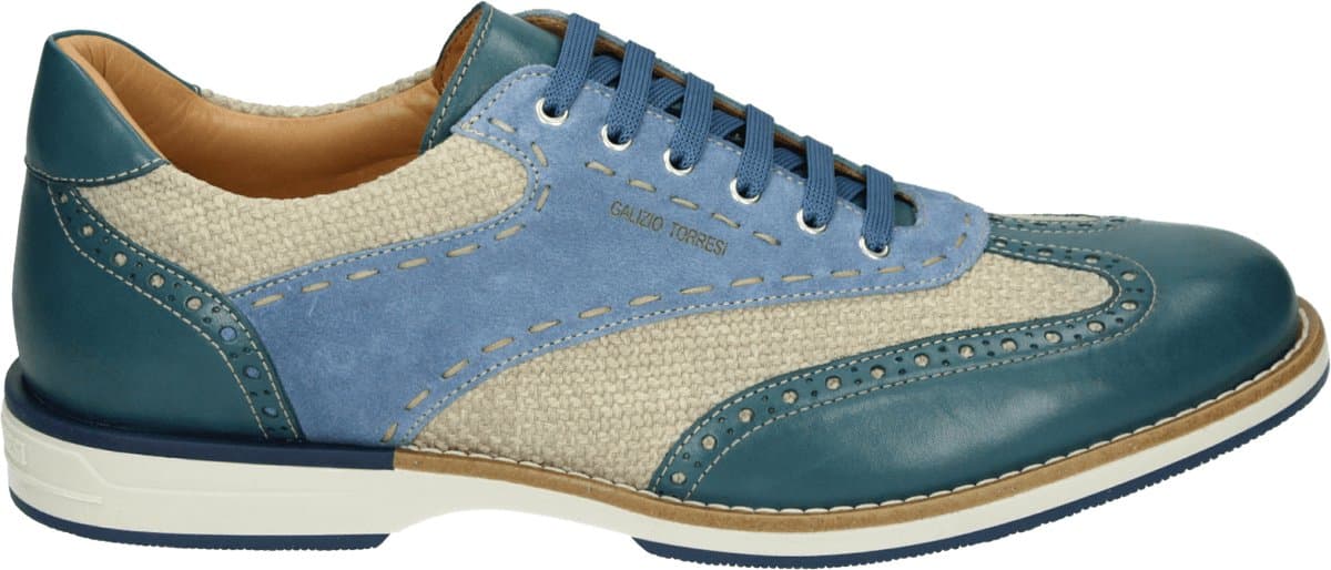 Galizio Torresi - 313930 - Vrije tijdsschoenenHeren veterschoenHeren sneakersCasual - Kleur: Blauw - Maat: 42