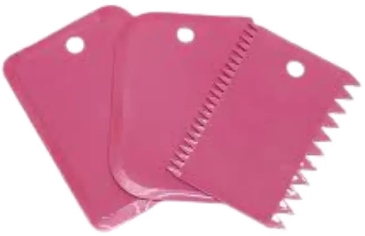 Kunststof fondant- en deegschraper set 3-delig – 3 maten – vaatwasserbestendig