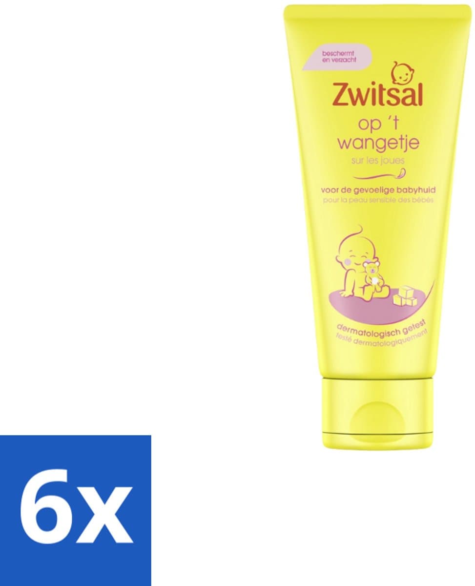 Zwitsal Gezichtscrème Op 't Wangetje 100 ml - Voordeelverpakking - 6 stuks