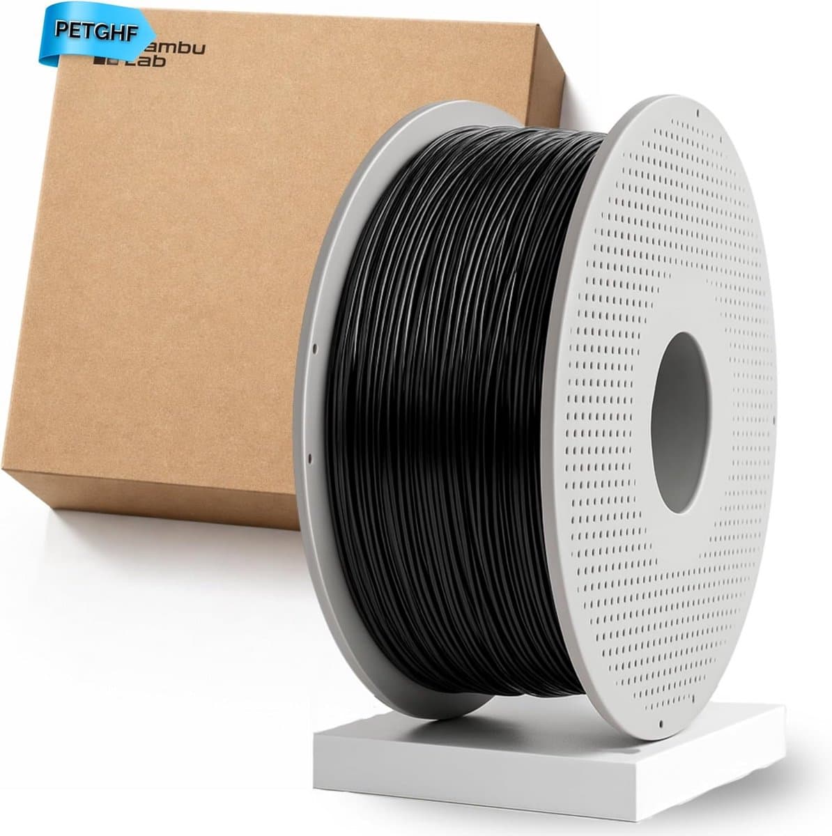 PETG High-Flow 3D-Printer Filament Zwart met RFID-Chip en Lege Spoel - Geschikt voor AMS