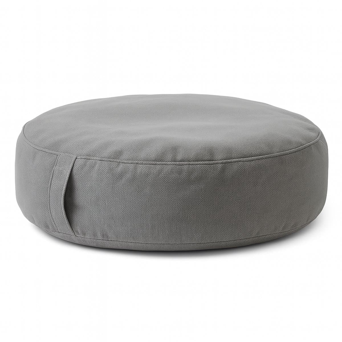 Opblaasbare Poef Ø 60 × 20 cm – Grijs – Draagvermogen 100 kg – Ultralicht (500 g) – Geschikt voor Binnen, Terras & Tuin