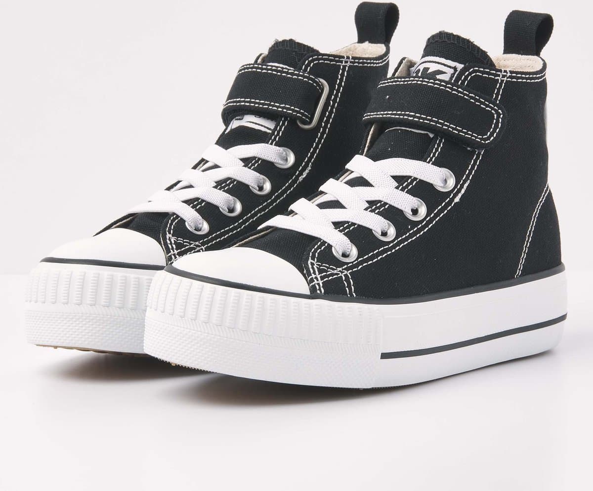British Knights - Kaya Mid Meisjes Sneakers Hoog - Maat 35 - Zwart - Katoen - Meiden Schoenen