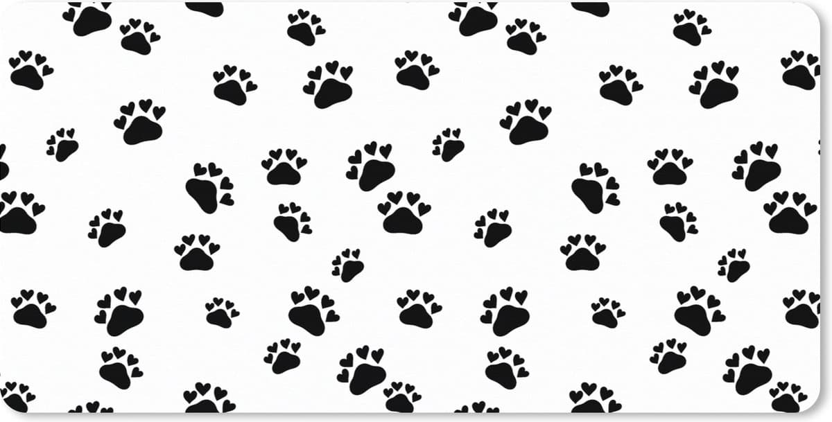 Muismat XXL 120x60 cm - Bureau onderlegger - Bureau mat Patronen - Kat - Poten - Jongens - Meisjes - Kinderen - Kind - Bureaumat - Gaming mousepad xl - Bureaulegger groot - Computer deskmat