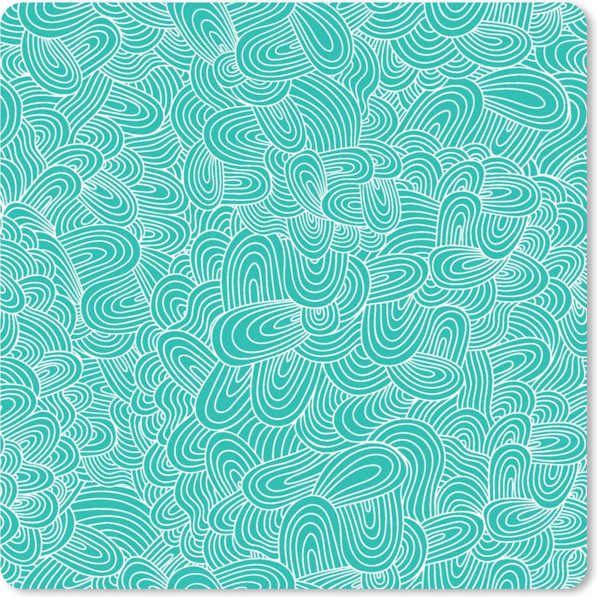Muismat XXL 40x40 cm - Bureau onderlegger - Bureau mat Patronen - Water - Zee - Bureaumat - Gaming mousepad xl - Bureaulegger groot - Computer deskmat