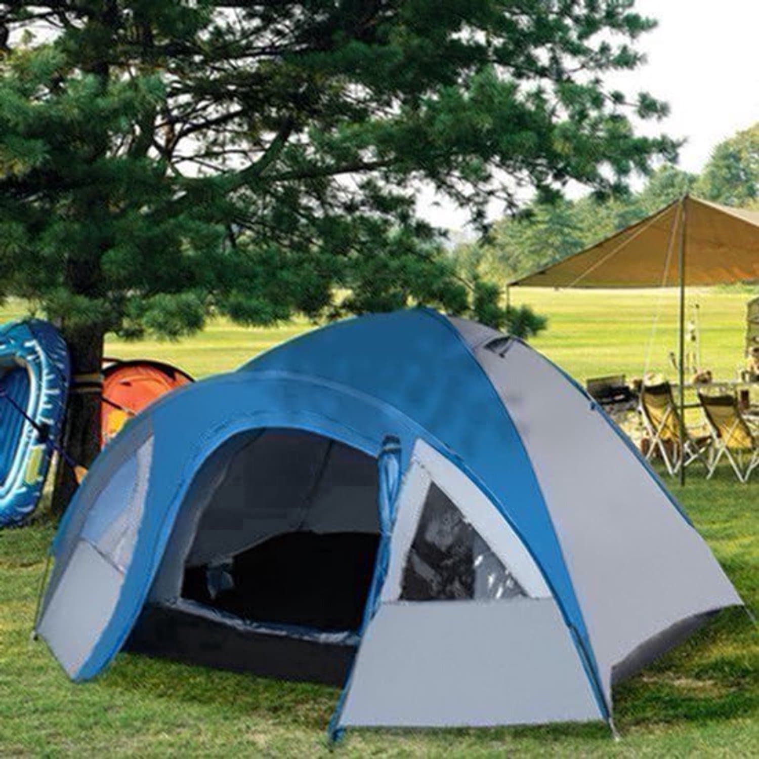 Tuin Iglo Tent – Koepeltent – Kampeertent – Buitentent – Festivaltent – Waterdicht – 4 Seizoenen – Muggennet – Draagtas