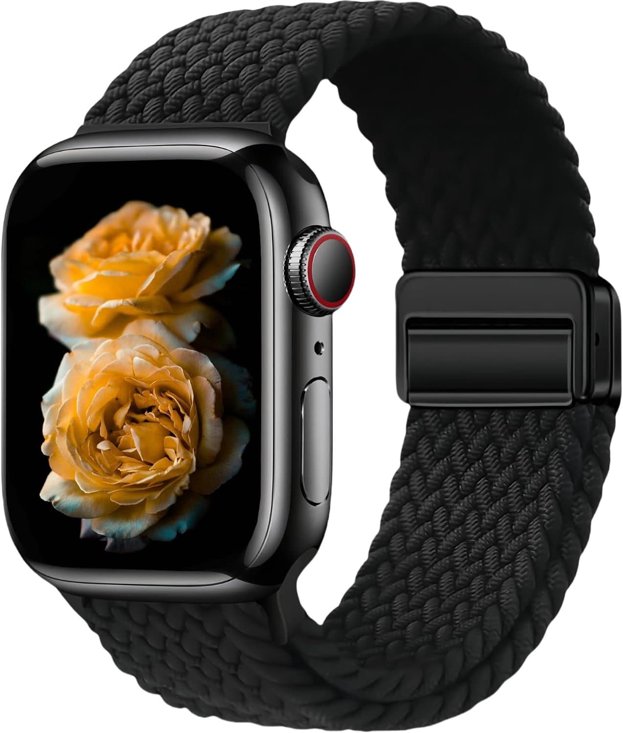 Verstelbare Nylon Loop Band Compatible with Apple Watch voor 38/40/41/42/44/45/46/49mm – Magnetische Sluiting Band voor iWatch Ultra3/2/1 SE3/2/1 Series11/10/9/8/7/6/5/4/3/2/1