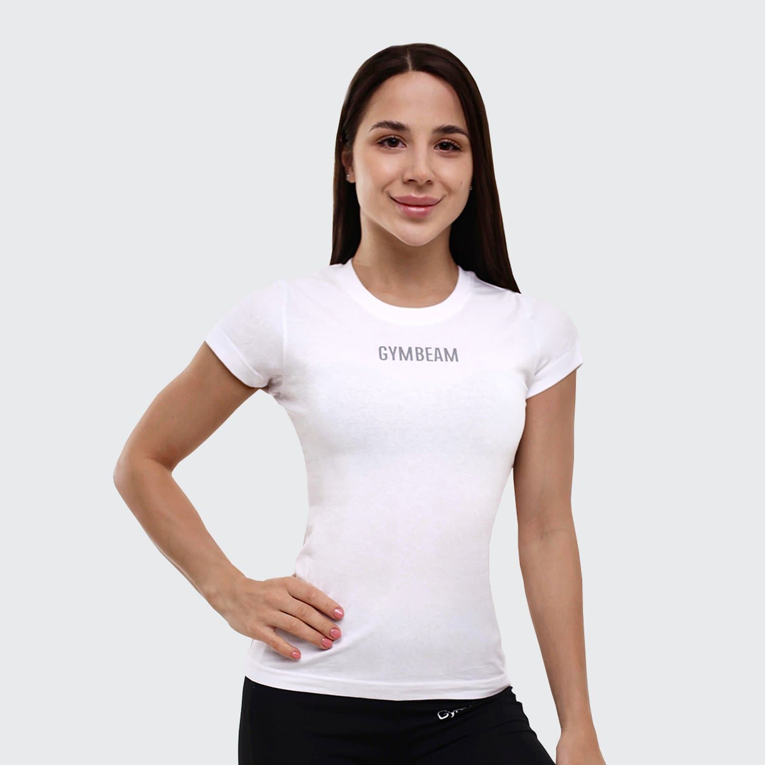 GymBeam Dames FIT T-shirt Wit S