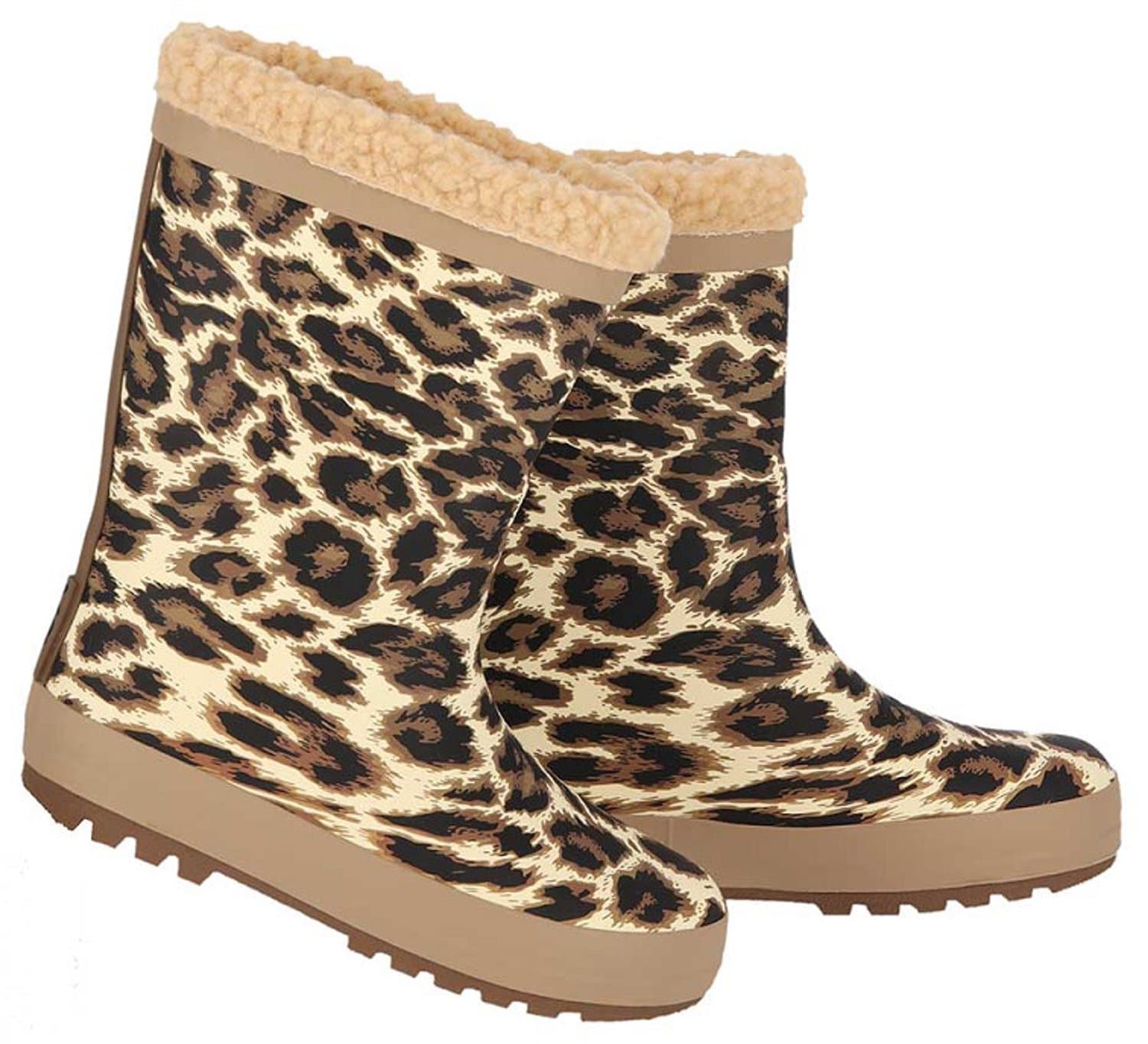 XQ kinderlaarzen - gevoerd - leopard/panter print - warm - maat 27/28