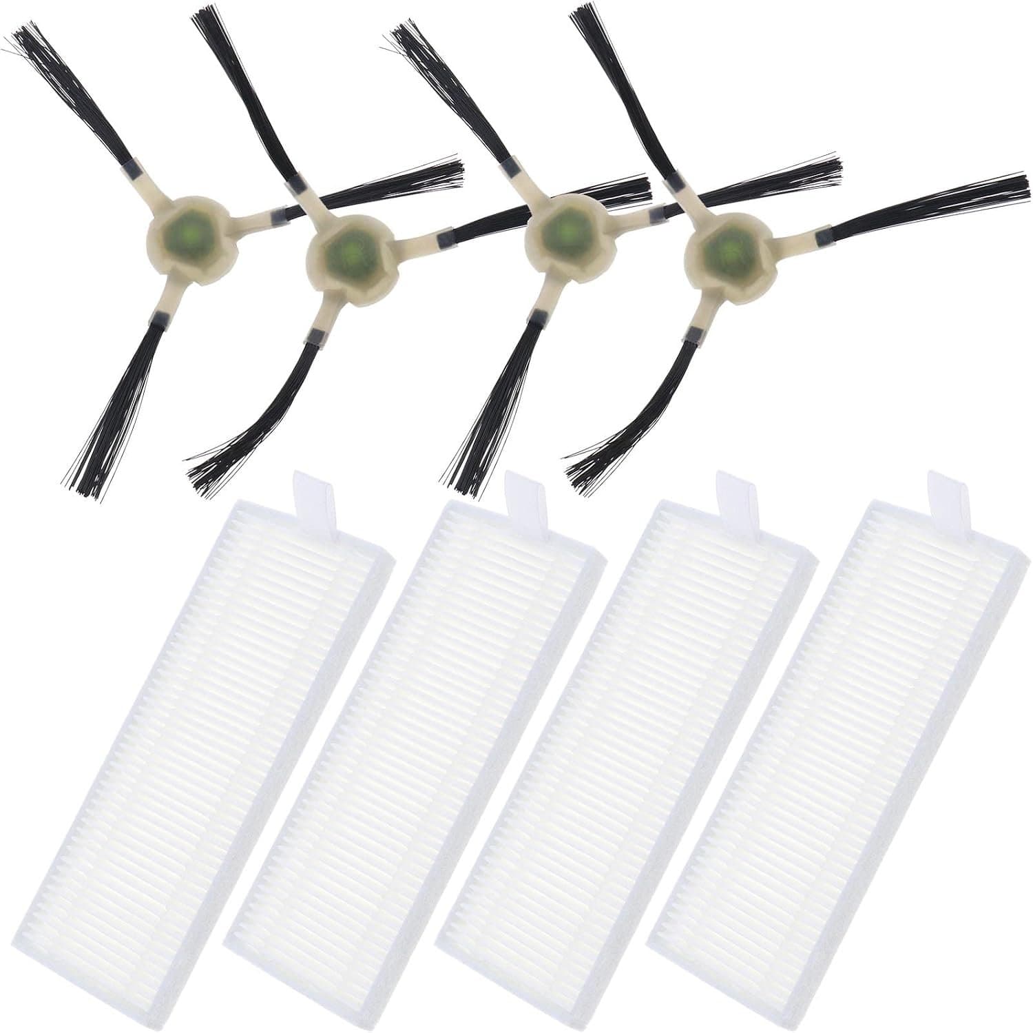 4x HEPA Filters & 4x Zijborstels voor Lefant Robotstofzuiger