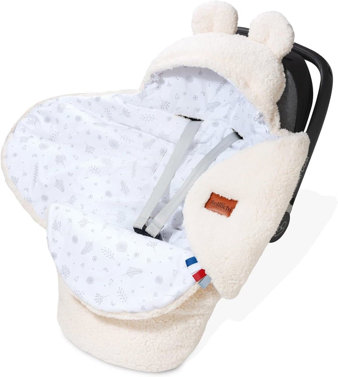 Zachte Wikkeldeken voor Babyzitje - 90x90 cm, voor Kinderwagens en Autostoelen, Ademend Katoen, Oeko-Tex Gecertificeerd