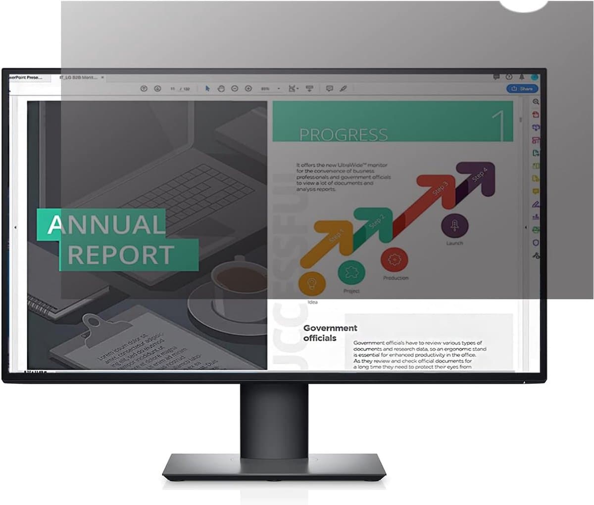 Famanu – Privacyfilter 23 inch - afneembaar privacyscherm met antireflectie - monitorbescherming tegen inkijk en reflecties - duurzaam en lichtgewicht - geschikt voor kantoor en thuisgebruik - eenvoudig te monteren