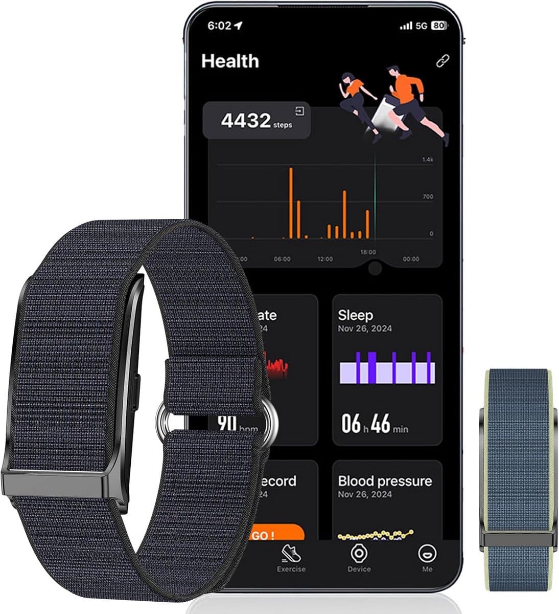 Activiteitentracker met Hartslagmeter en Slaapmonitor - Waterdichte Smartwatch met 127 Sportmodi