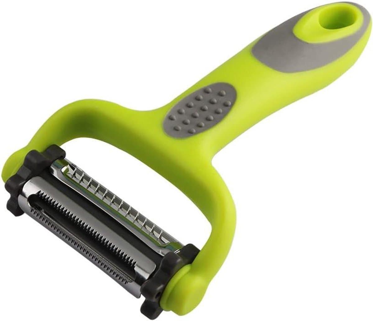 VVGoods - Professionele Dunschiller voor Groenten en Fruit - 3-in-1 Y-Dunschiller - Aardappelschiller en Wortelschiller - Universeel (Groen)