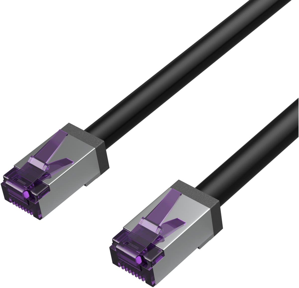 Flexline®-Patchkabel cat. 6A S/FTP, kurze Bauform, PIMF, schwarz, 30m