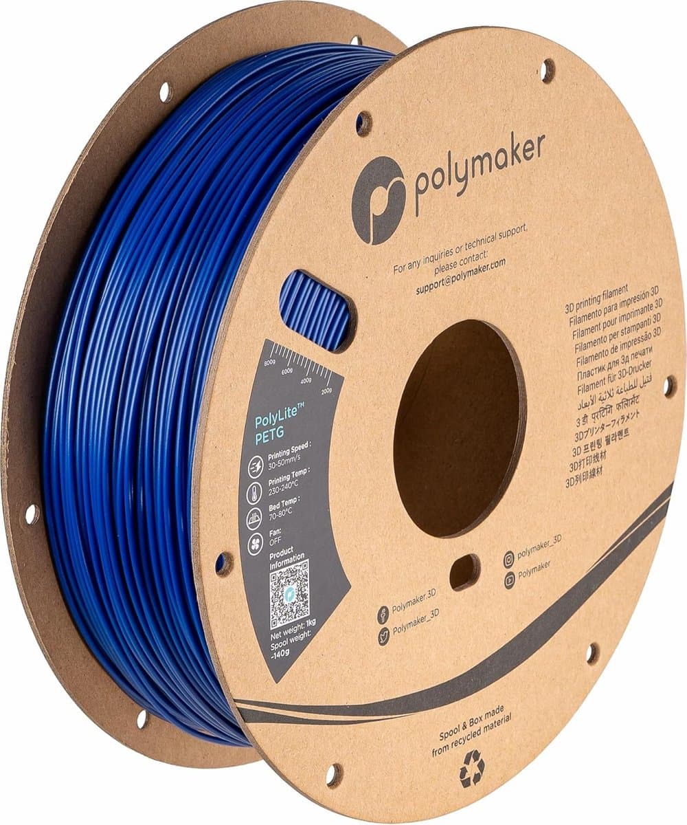 PETG 3D Printer Filament 1.75mm Blauw 1kg - Sterk en Eenvoudig te Printen