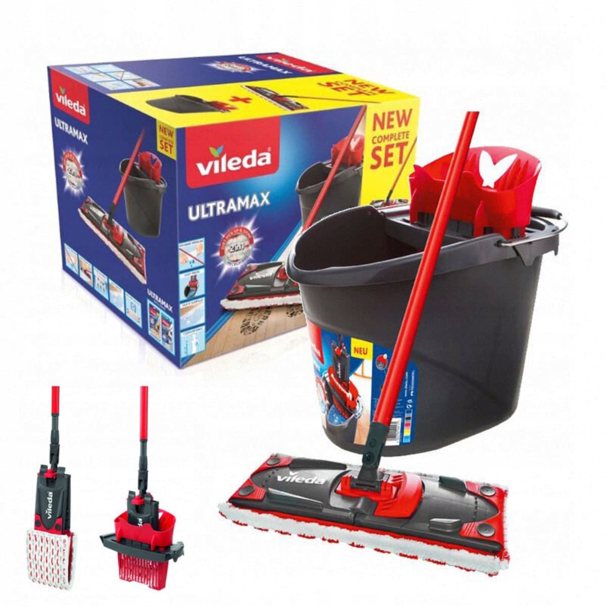 Vileda Ultramax Vloermop Set met Emmer in Pers