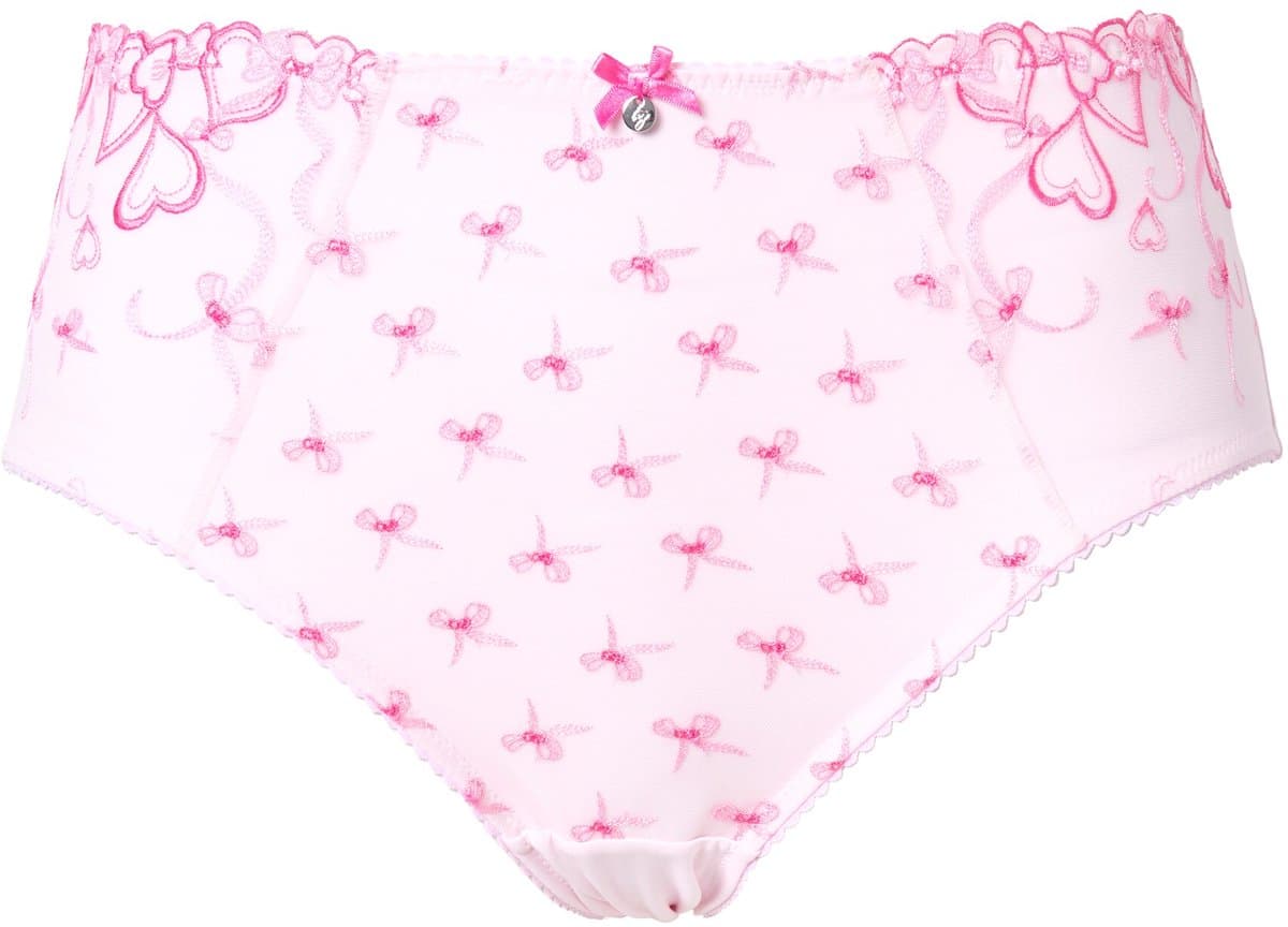 TruYou - Dames - TRUYOU midislip kant strikjes/hartjes - Babyroze - Maat 58+
