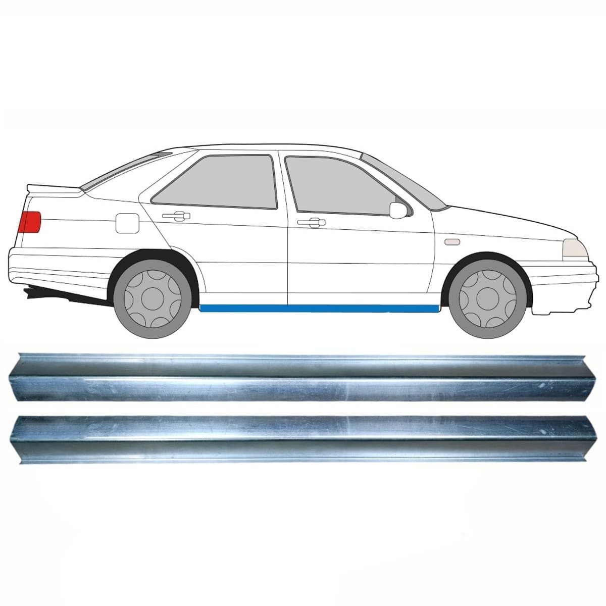 Reparatie dorpel voor Seat Toledo I 1991-1999 / Links = Rechts / Set