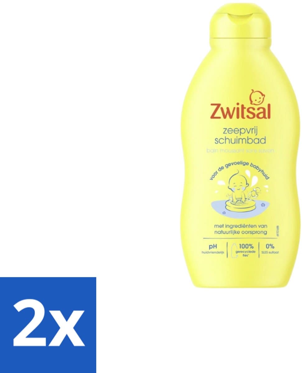 Zwitsal - Zeepvrij Schuimbad - Voor een Zachte Babyhuid - 200 ml - Voordeelverpakking - 2 stuks