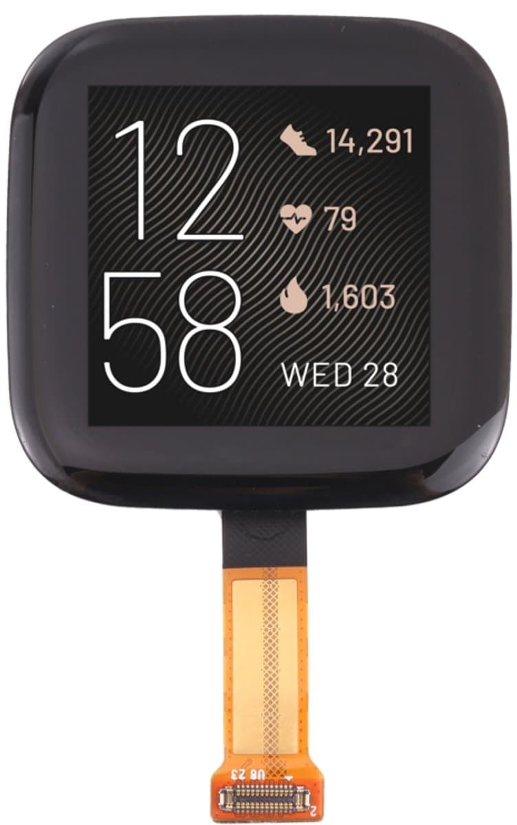 Origineel LCD-scherm en digitizer Volledige montage voor Fitbit Versa 2