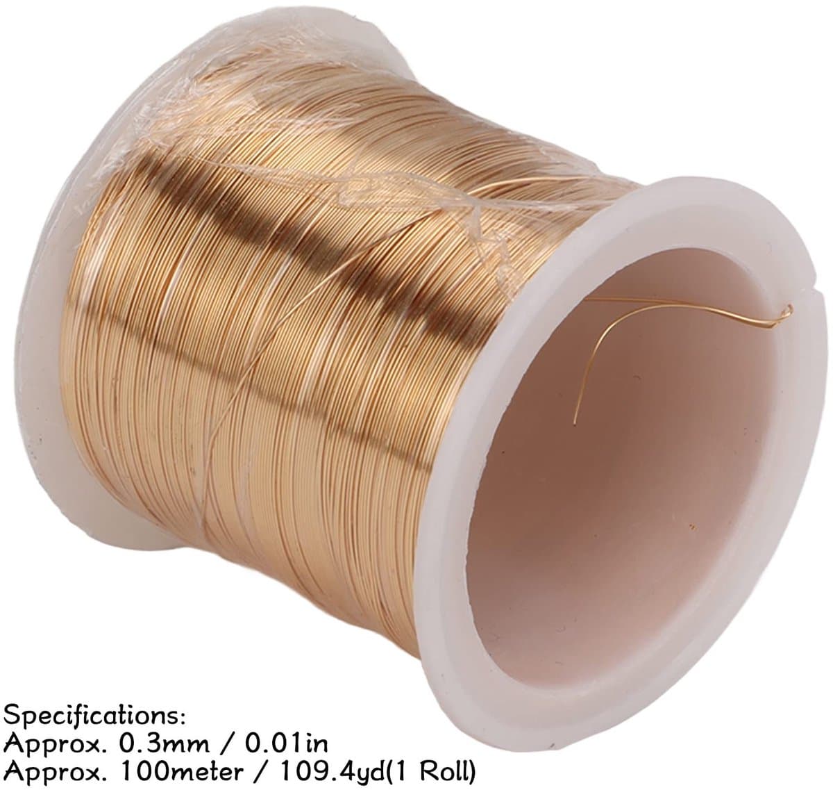 Dailygoods- Koperdraad 0,3 mm - 100 meter - Sieraden Draad - DIY Handgemaakte Sieraden - Buigbaar/Verstelbaar - Geschikt voor Knutselen