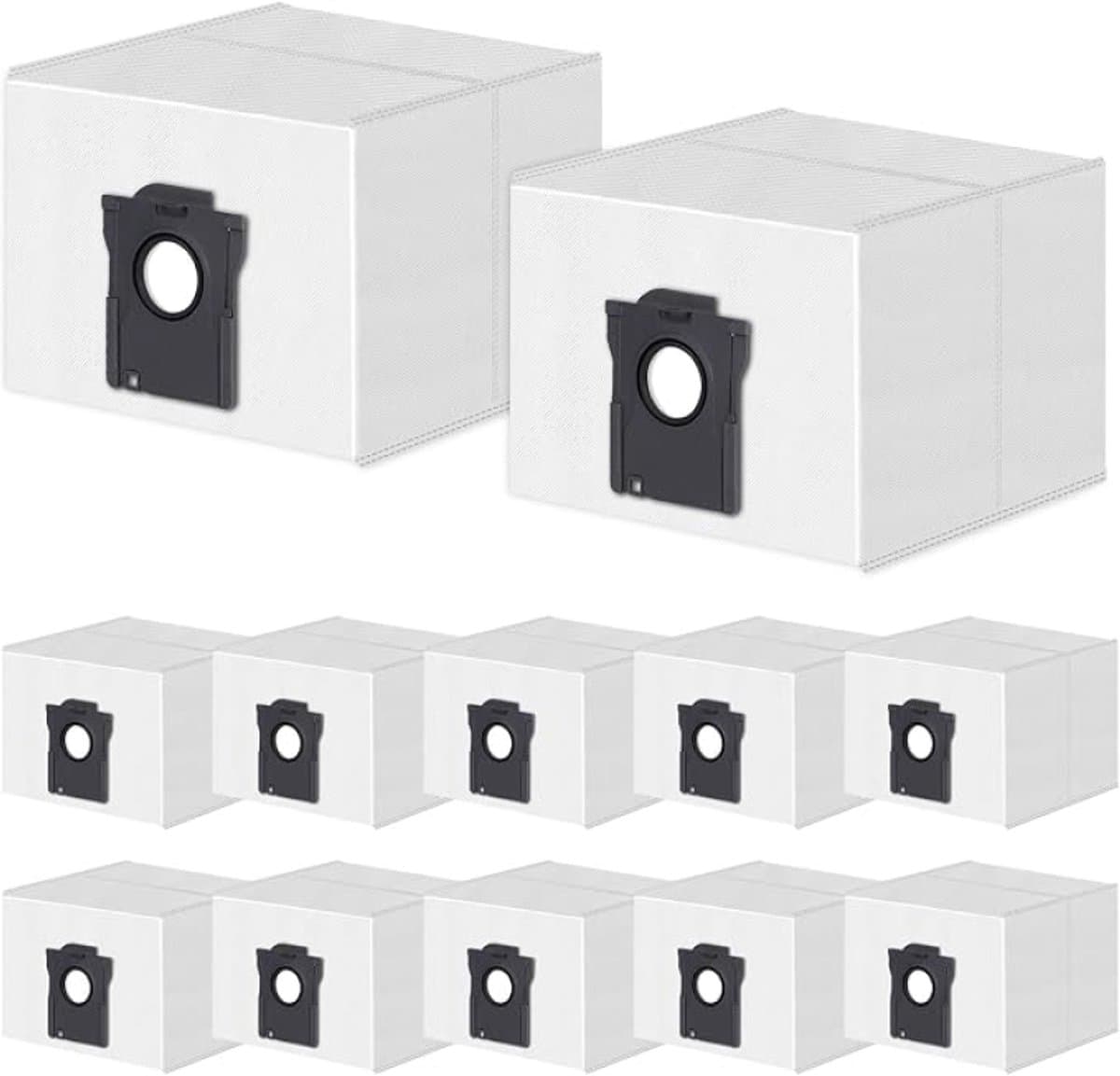 12 Stuks Stofzuigerzakken Compatibel met Dreame D20 Plus en D20 Pro Plus - 5L Capaciteit, 4-laags Filtratie