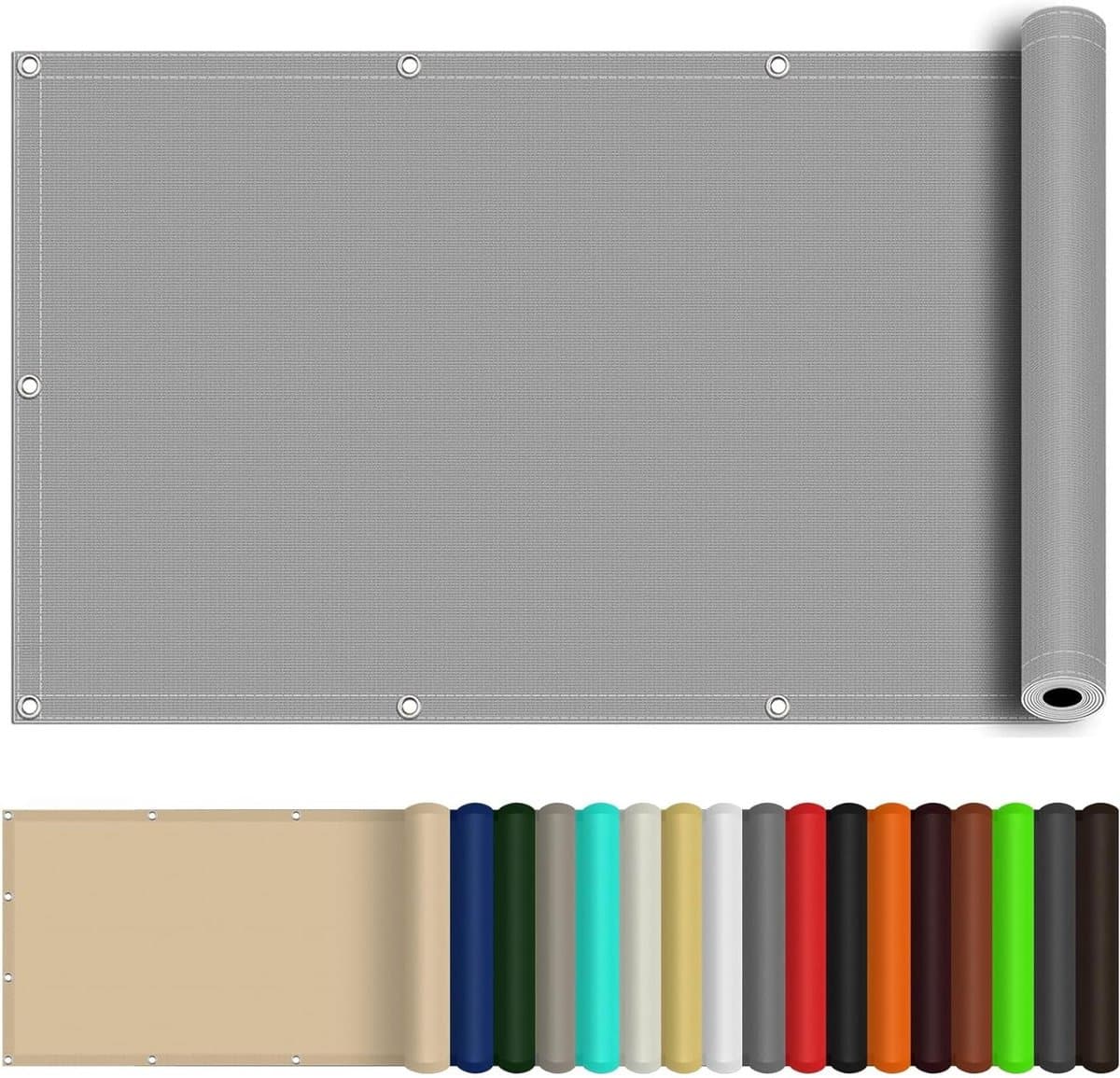 Schaduwdoek Rechthoekig - Zonwering Zeil - Buiten Beschermen - UV-Bestendig Scheurvast - 110 x 360 cm - Lichtgrijs