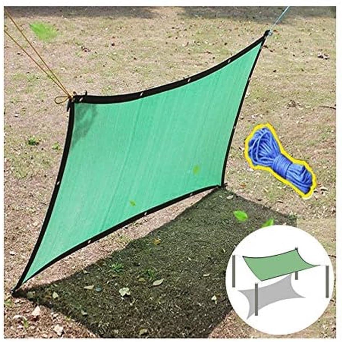 Schaduwdoek - Afdekzeil Planten - Zonwering Tuin - 90% UV-Bestendig - 6x10m - Groen