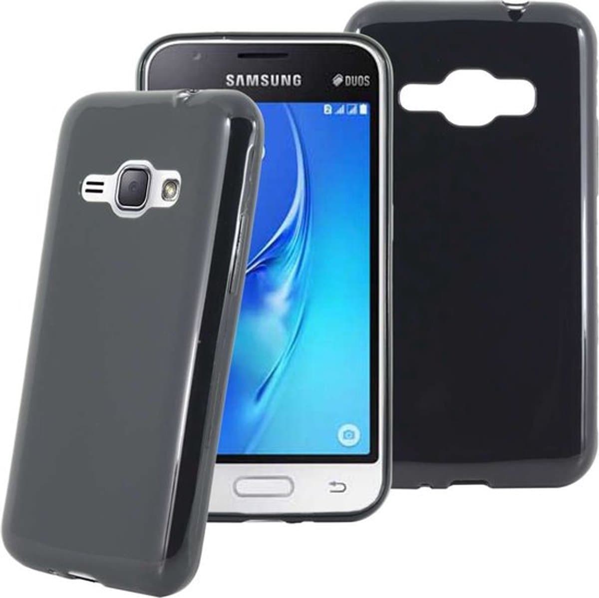 ebestStar - Hoes geschikt voor Samsung J1 2016 Galaxy J1 4G SM-J120F, Beschermhoes Siliconen Schokbestendig, Dun en Flexibel, Zwart