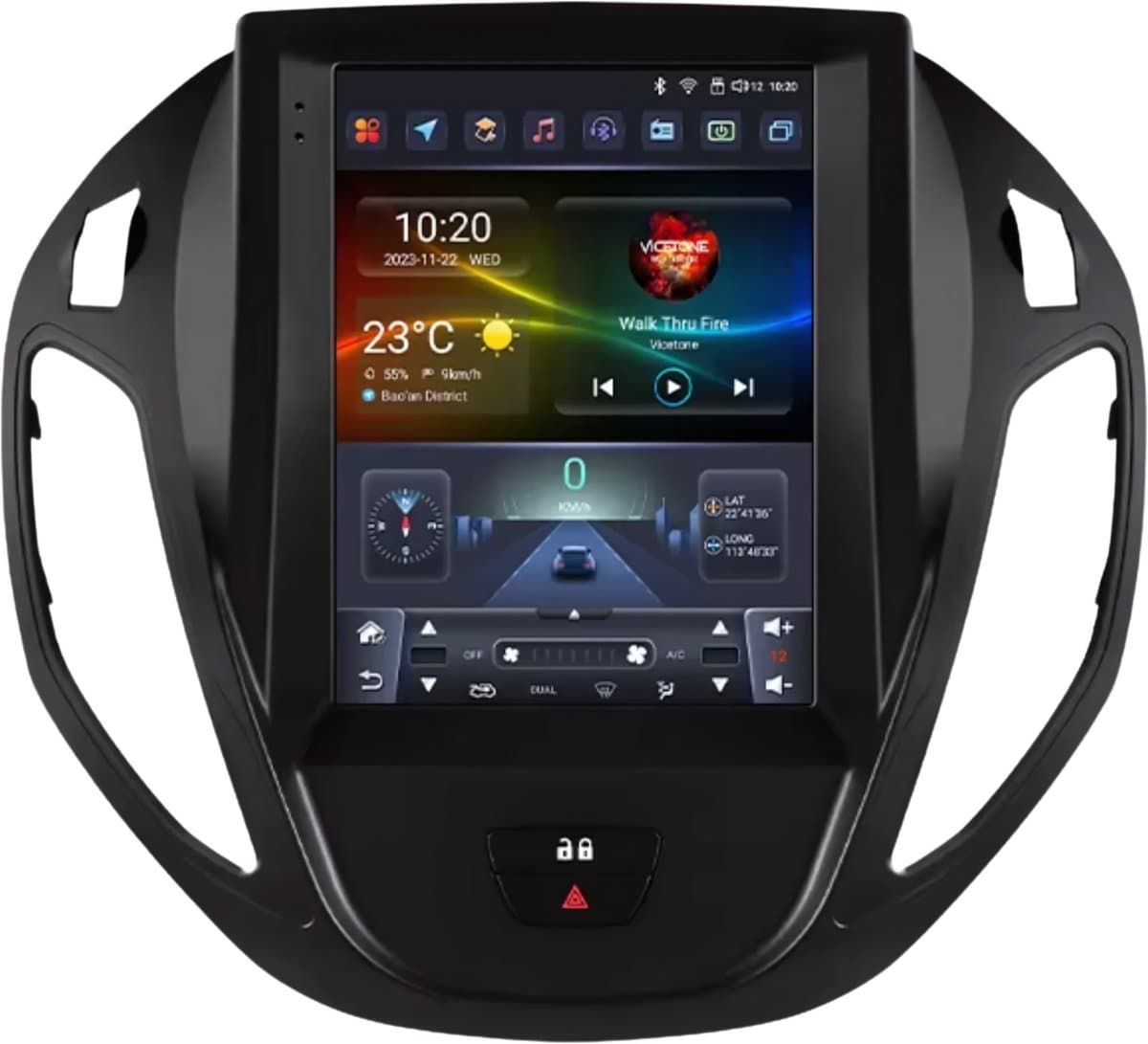 Autoradio met bluetooth - Carplay - Voor Ford Tourneo Transit (2012-2023) - Geschikt voor Apple en Android - Stereo - Navigatie - Navigatiesysteem auto - 4GB 32GB