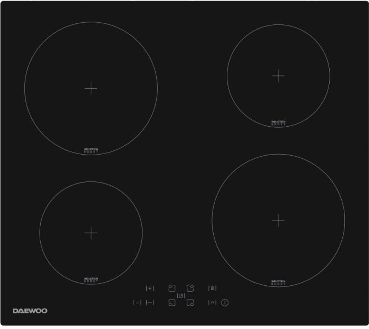 Inductiekookplaat - DAEWOO - 4 branders - 60 cm - BH6ITF37BNM - Zwart